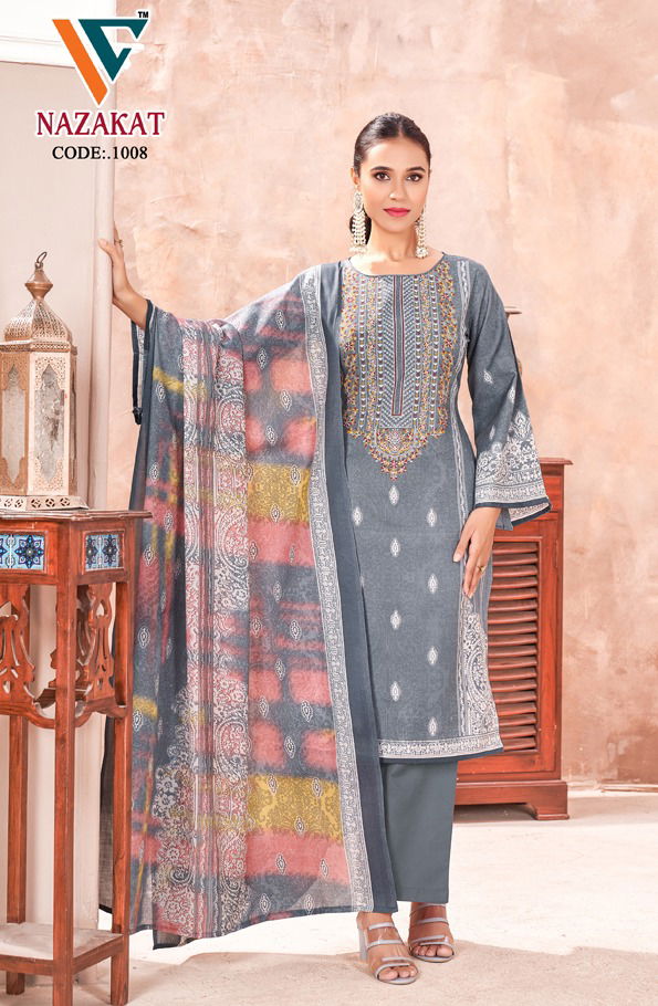 Vandana Nazakat Vol 1 Cotton Pakistani Dress Material Wholesalers In Delhi
